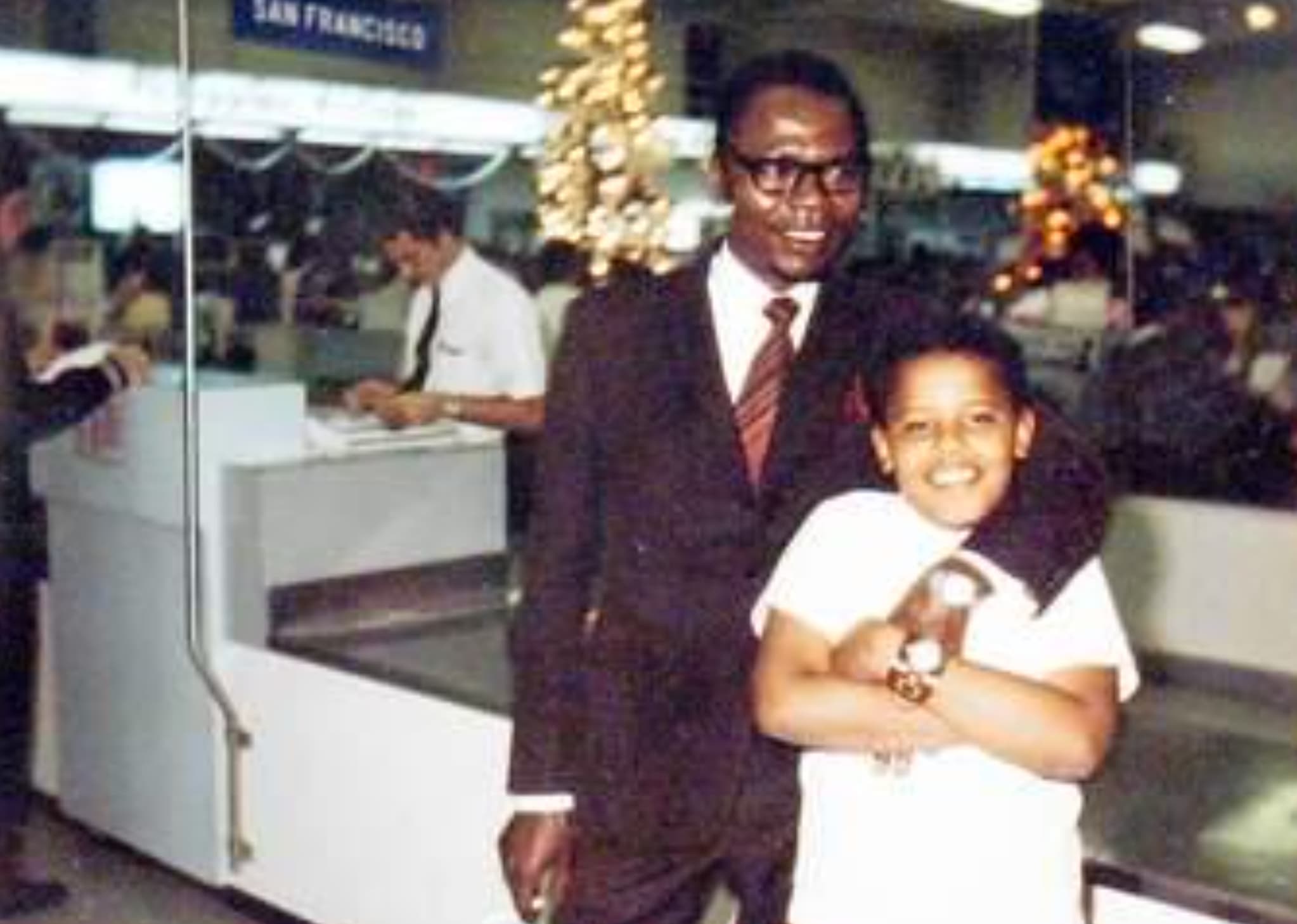 “Barack Obama Sr. and his son. This was the only time he ever met him. 1971.”